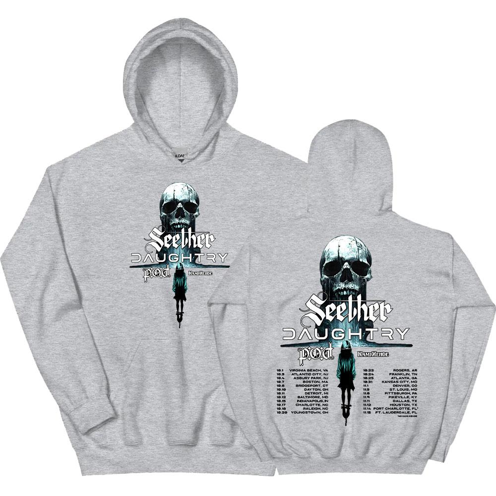 

2025 Co-Headline Tour Hoodies SEETHER and DAUGHTRY Sweatshirts Grunge Fashion Unisex Streetwear Hip Hop Men PUllovers Fleece Top XXXL