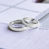Simple Smooth Flat Top Ring S925 Silver Male And Female Couples Wedding Ring Single Ring