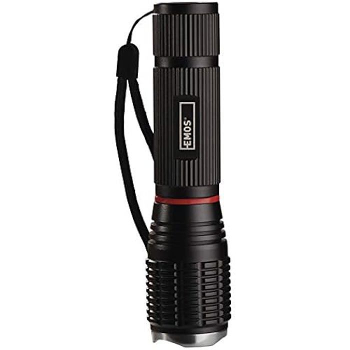 Lampe de poche - EMOS - Zoomable - 230 lumens - 210m portée - 3 modes d'éclairage