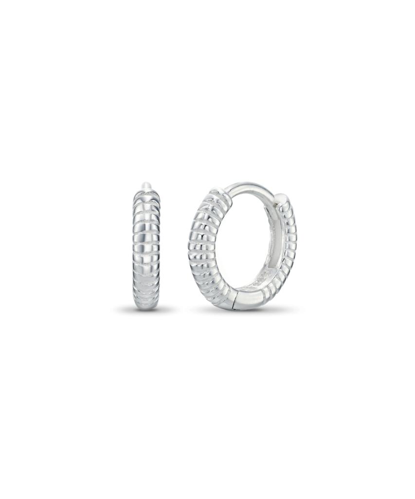 Thestillroom [Silver] #E2539 Gear Hoop Earring