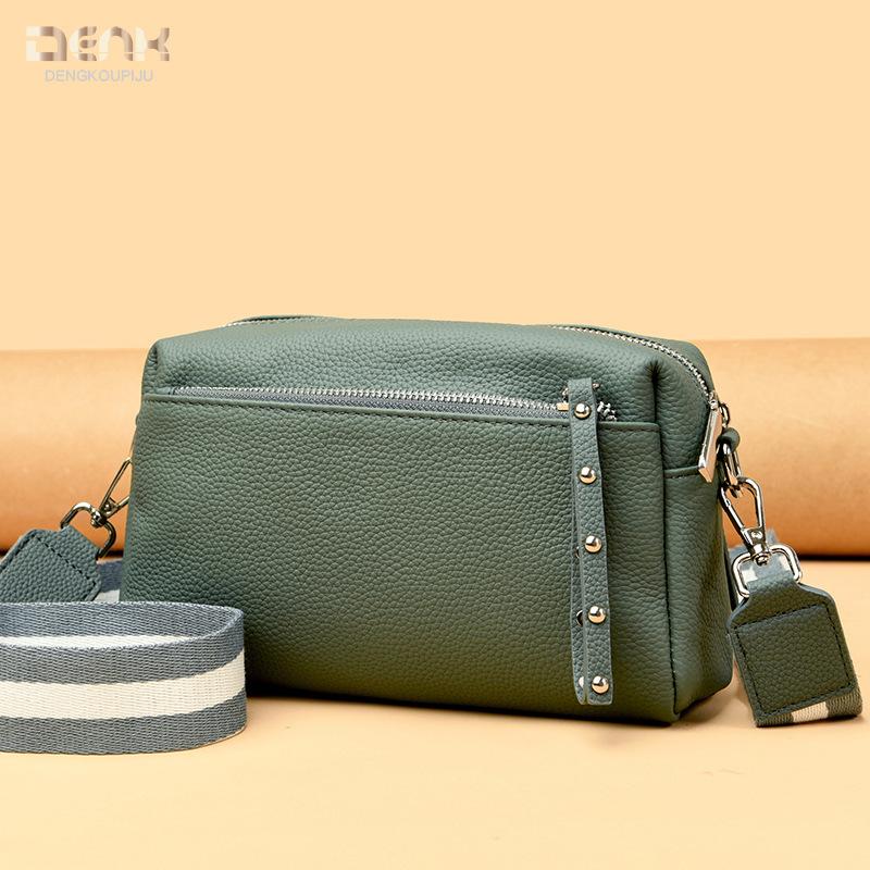 Leather women's bags new trendy fashion first layer cowhide soft shoulder messenger bag