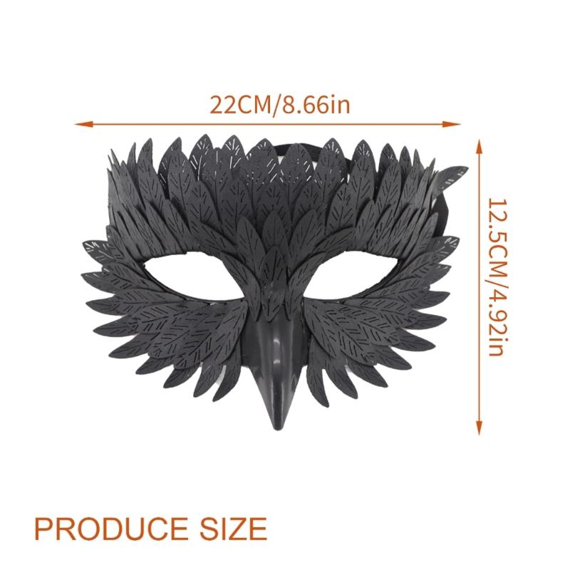 Halloween Mask for Women Bird Beak Mask Owl Feather Half Face Mask Carnivals Mask Masquerades Mask Party Mask