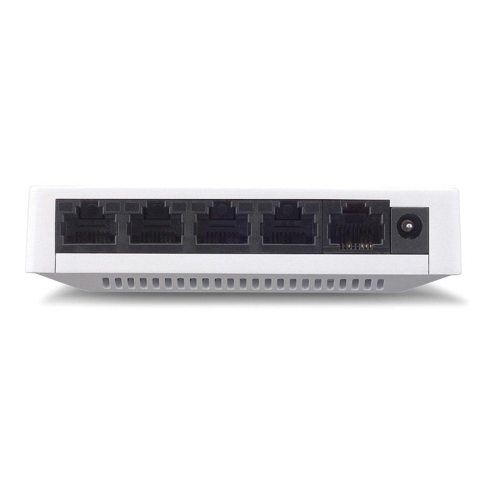Buffalo Giga-kompatibles Kunststoffgehäuse AC-Netzteil 5 Ports weißer Switching-Hub kostengünstige Version LSW4-GT-5EPL/WH