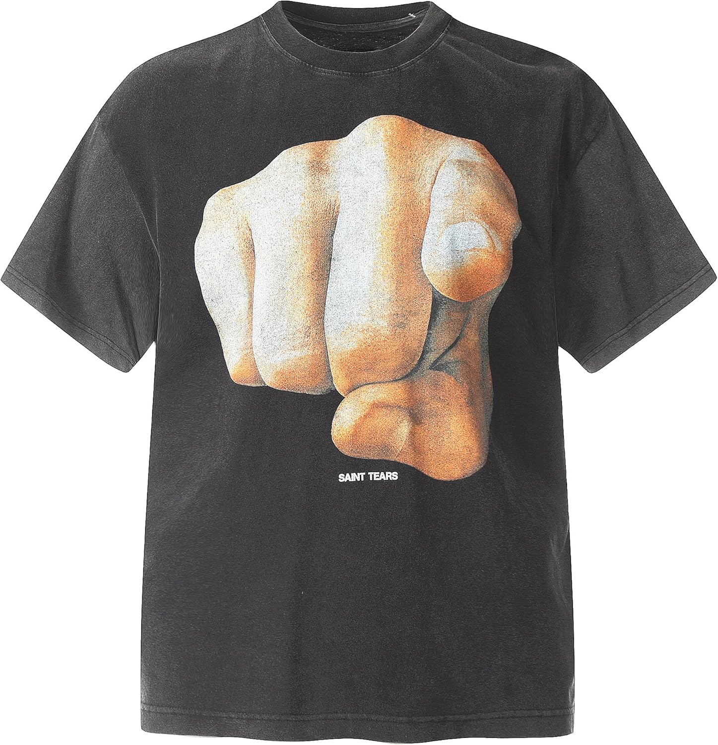 Arnodefrance Saint Graphic Printing Tshirt Hip Hop Rapper Tee Shirt Cotton Short Sleeve Shirt M