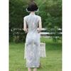 New Chinese-style Improved Cheongsam Women's 1011 New Summer High-end Sense Slim and Thin Daily Temperament Dress Long
