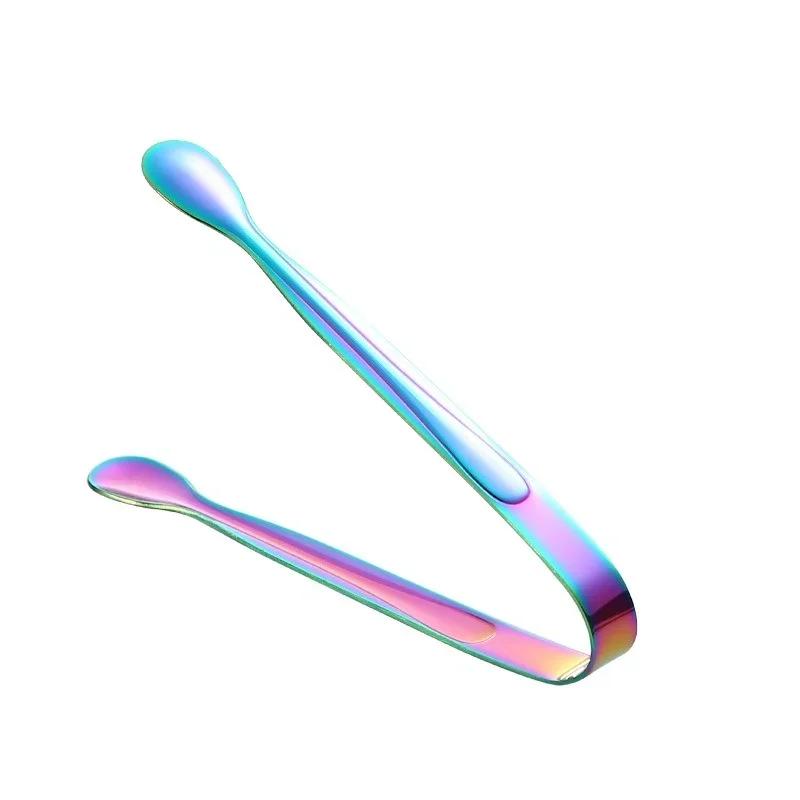 Isklämma Rostfritt Stål Multifunktionell Flerfärgad Bröd Grillklämma Kub Socker Is Tång Verktyg Bar Köksredskap