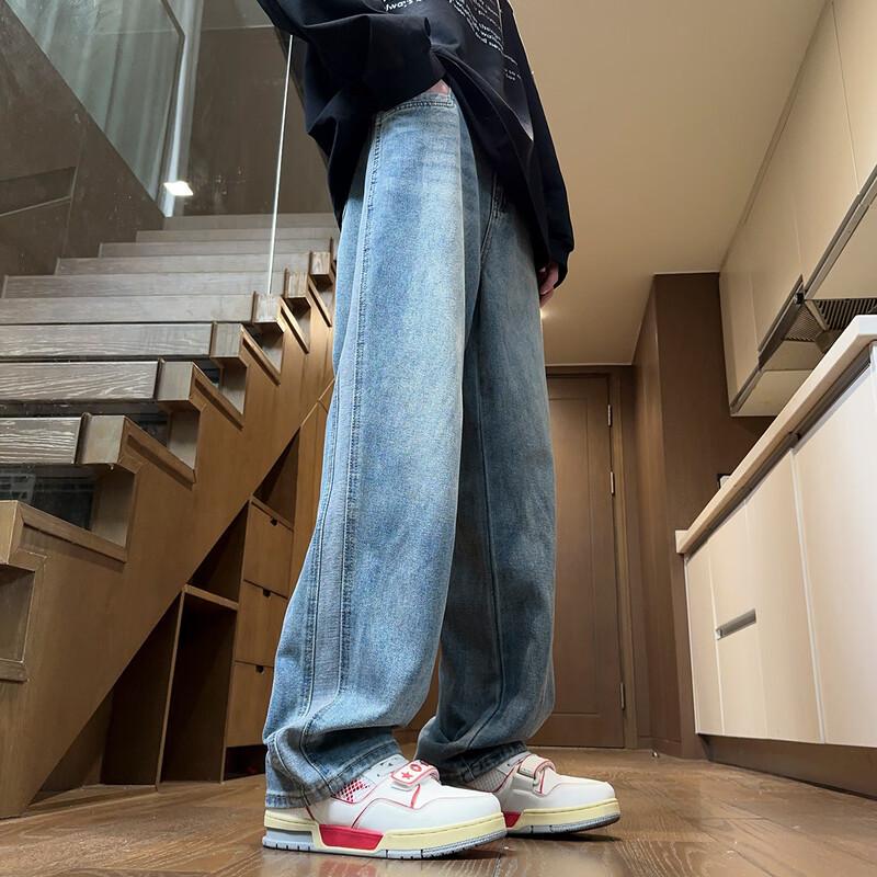 

TonLion Men s Side Splice Straight Leg Jeans XL