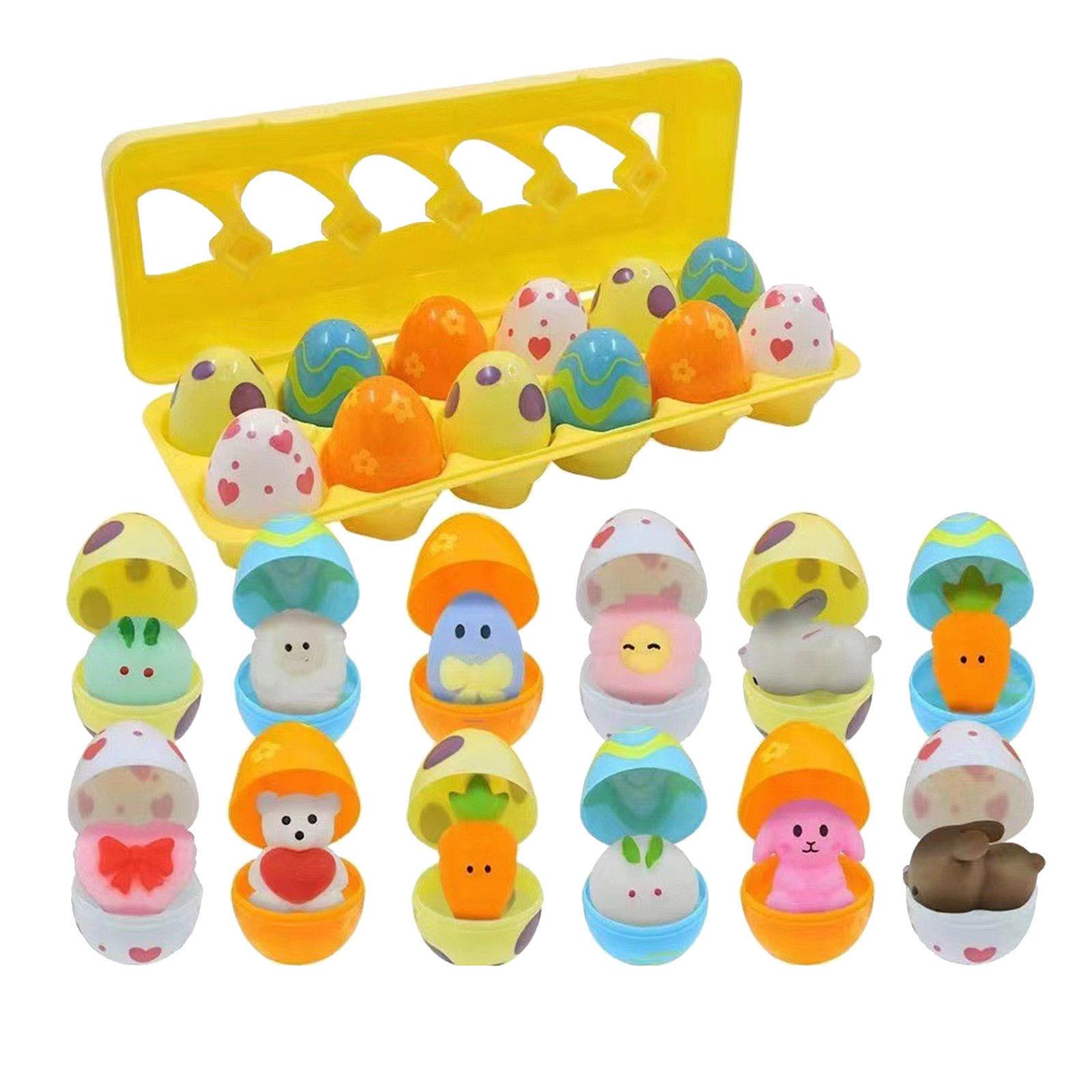 Eggs With Toys Inside  Colorful Prefilled Easter Eggs With Cute Animals For Toddler Kids Easter Gifts, Easter Egg  Party Favors
