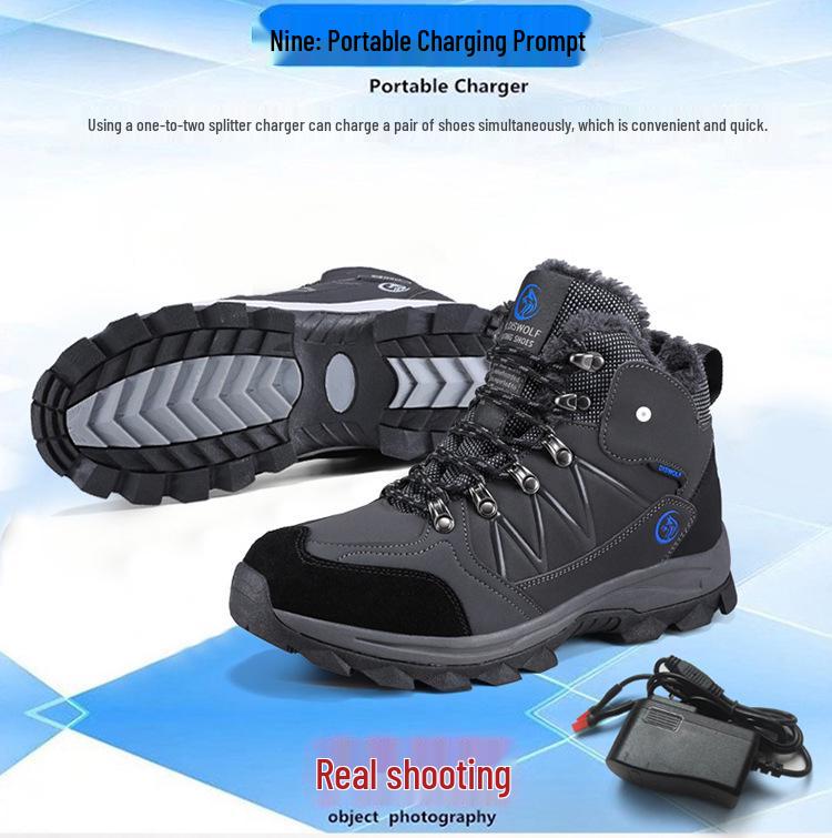 Smart Electric Heated Shoes - Rechargeable, Warm, Insulated Fleece-Lined Footwear for Men and Women, Perfect for Outdoor Use