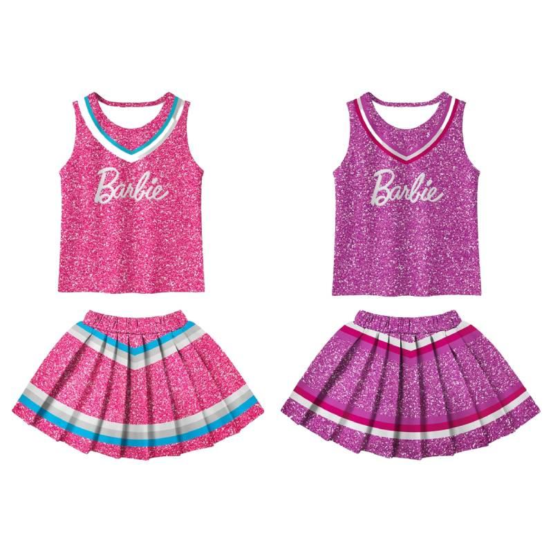 Barbie Film Fialové Polyesterové Vlákno Cosplay Šaty Pro Děti Velikosti)