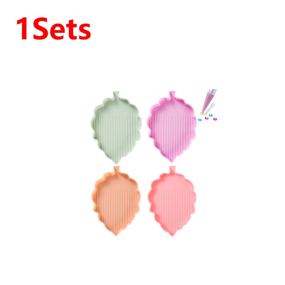 

4 шт. Поднос для сортировки бусин для рисования, инструмент для рукоделия, лист, многоцветный, поднос для аксессуаров для алмазной живописи для DIY-рисования