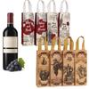 6/12/24 PCS Elegant Wine Gift Bags – Printed Non-Woven Totes with Handles for Wine Champagne Liquor Bottle Carrier for Parties