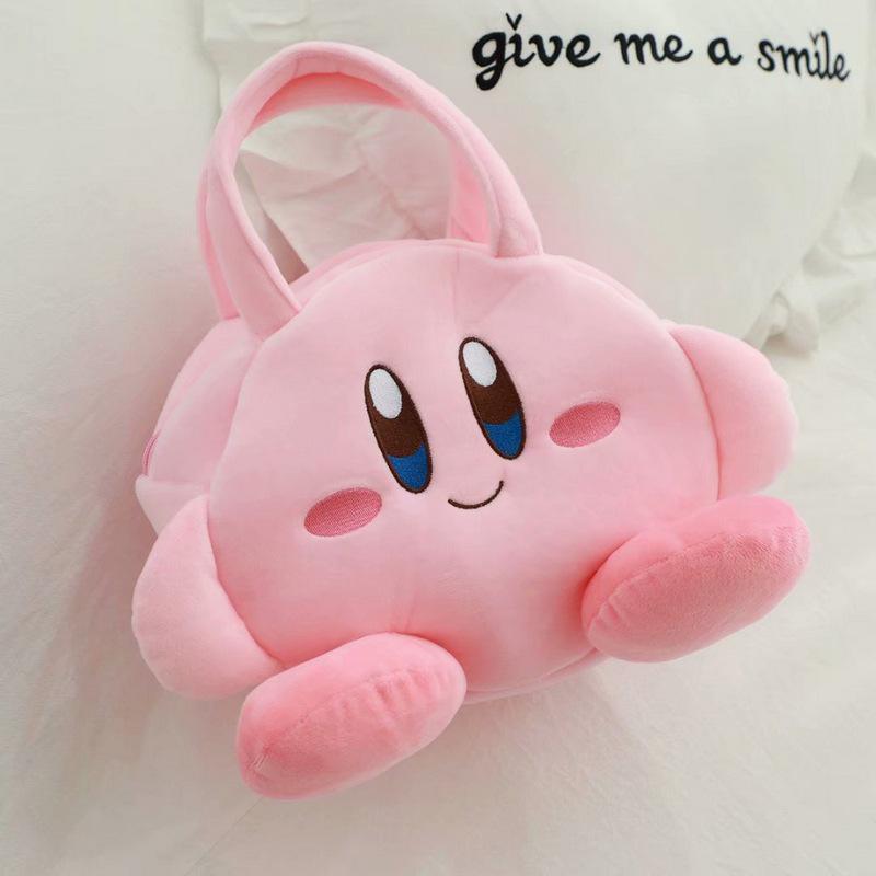 Kirby Star Handbag: Cute Cartoon Plush Bag for Girls, Versatile for Shopping, Sundries, or Cosmetics