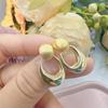French Retro Oval Cutout Metal Earrings – Luxury High-End Fashion Jewelry for Women