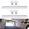 Aluminum L Track 304mm Thickened L Track Tie Down Rail with 4 Round Rings for Motorcycles ATVs Dirt Bikes Pickup Trucks