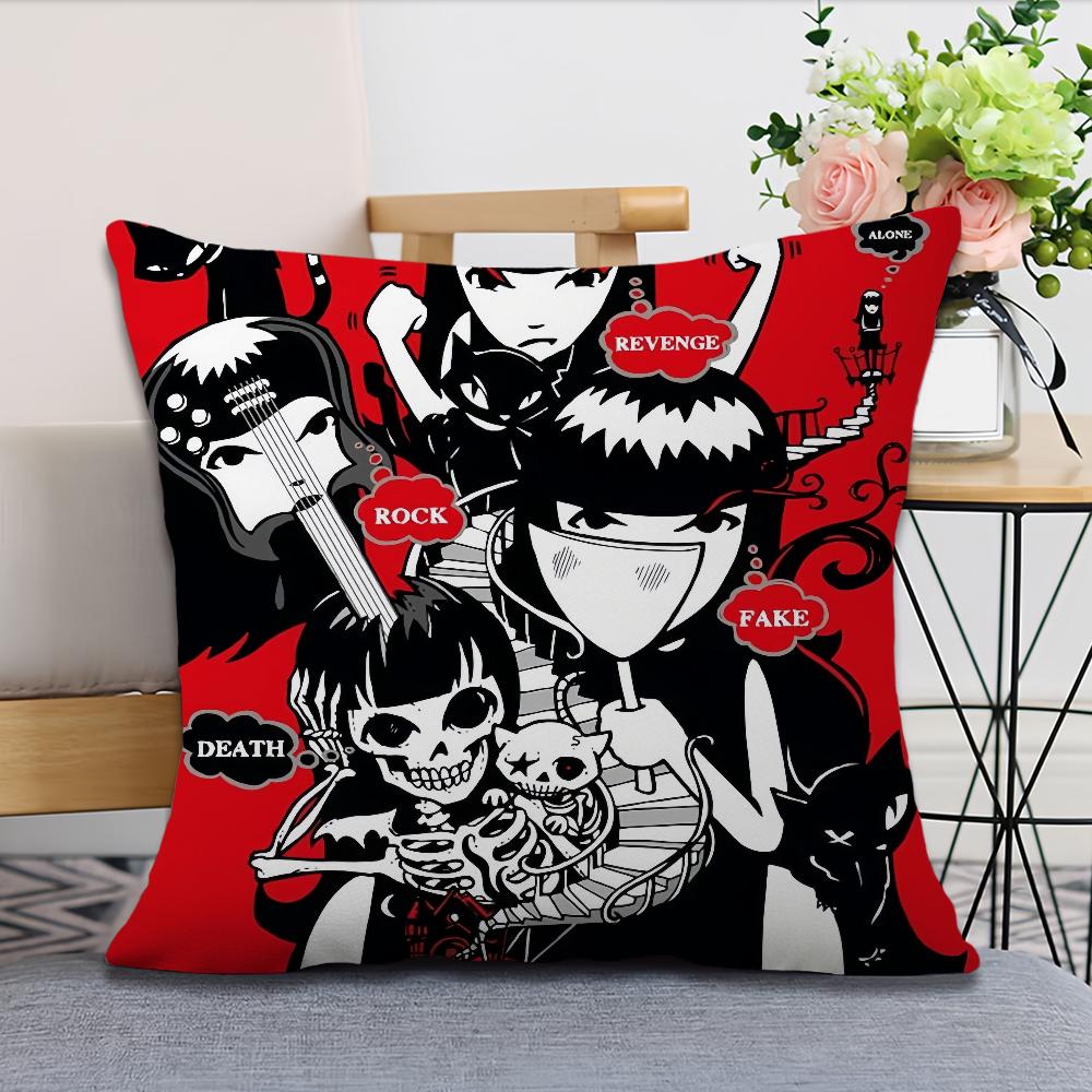 soft Comfortable Pillow Case Cartoon for Sofa Living E-Emily Room The Home Strange office Decor Cool Protective Covers