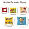 Food M&M'S Cushion Cover Cushion Cover Set 4Pcs 50X50 45X45 40X40 Pillowcase Decorative Sofa Home Decor