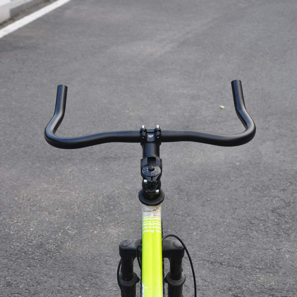 UPANBIKE Bullhorn Mountain Road Bike Lenker Fixed Gear Bike Schwarzer Lenker, Fahrrad, Lenker, 25.4mm, 37cm, Enden, Lenker,