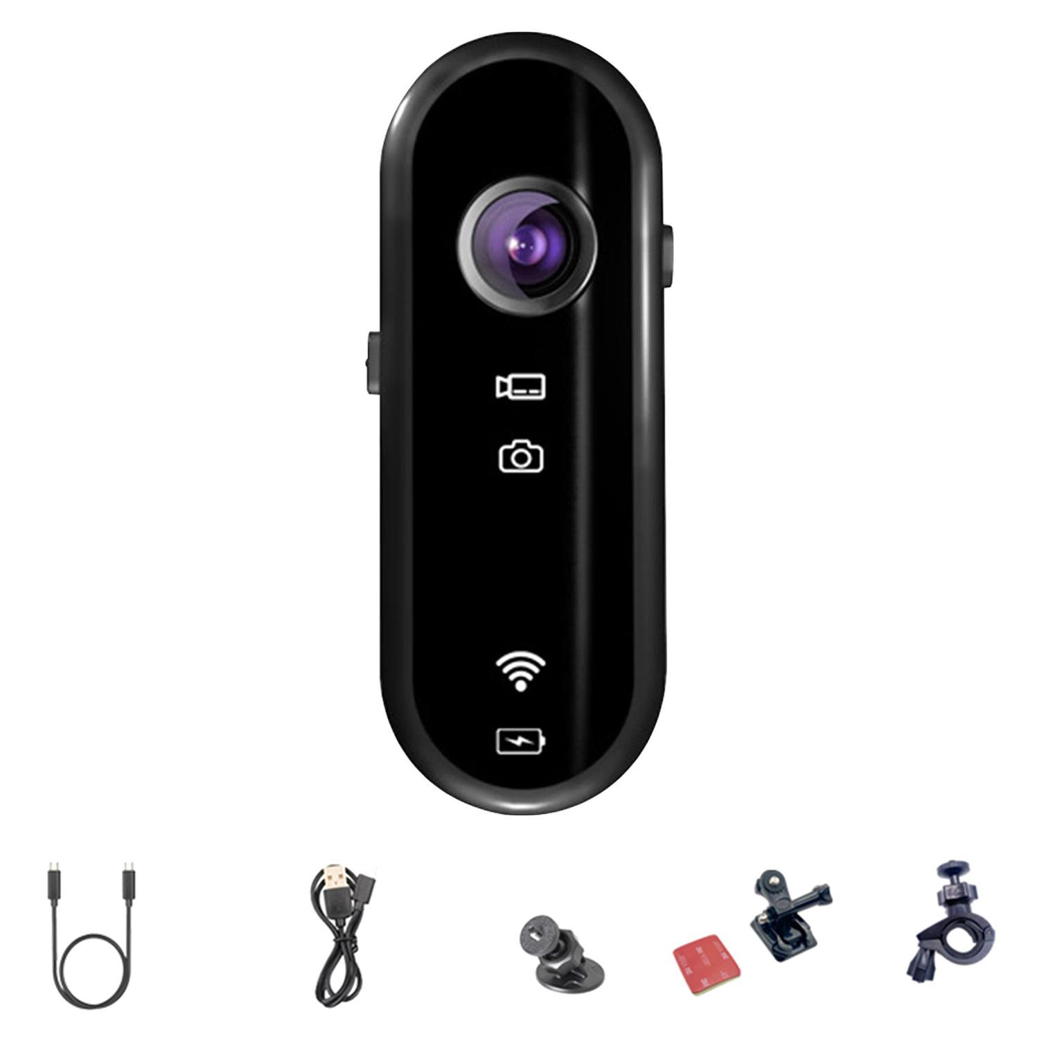 

C3 Pro Екшн-камера з великим пальцем 1080P HD Маленький корпус Камера для шолома з велосипедним кріпленням для POV відеоблогінгу Запис A