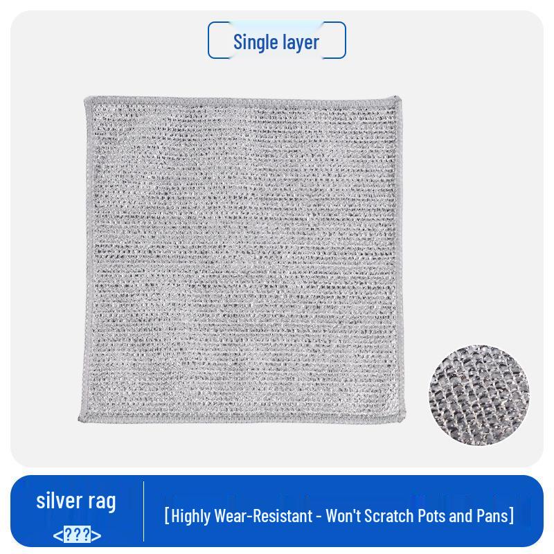 Bamboo Charcoal Fiber Lint-Free Dishwashing Cloth - Absorbent Kitchen & Housework Towel