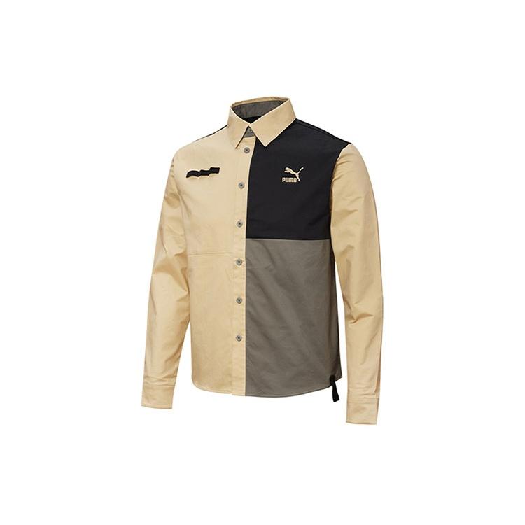 PUMA Outdoor Logo Shirt  Beige Black Brown  Men s 532188-12 S