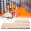 L Shaped Small Pet Natural Wood Stand Platform Toy Wooden Jumping Climbing Springboard Toy