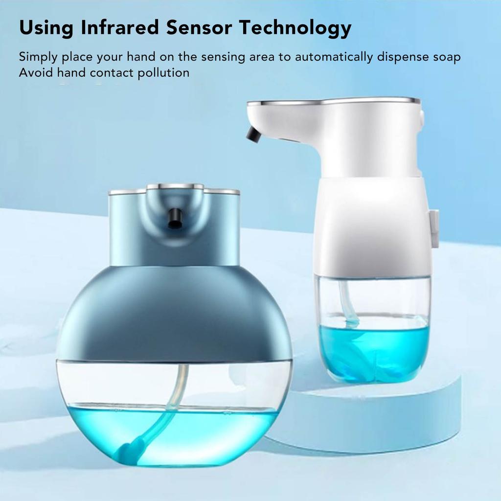 Automatic Soap Dispenser Touchless Rechargeable IPX5 Waterproof Wall Mounted Induction Soap Dispenser 400ml White Foam