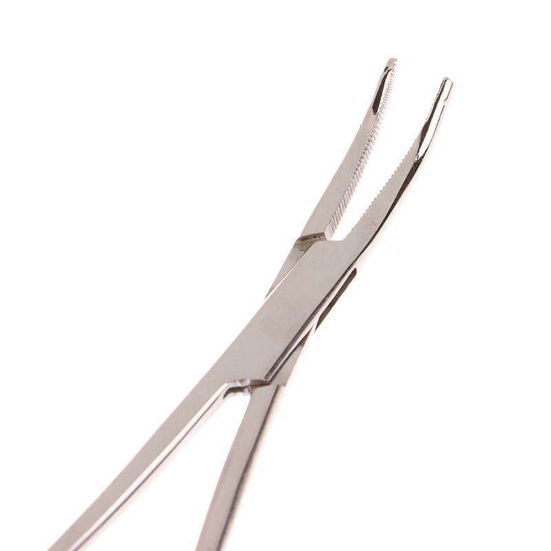 12.5/14/16/18 Cm Bent-Nose/Straight Curved Stainless Steel Locking Elbow Scissors Pliers Hemostatic Forceps Clamp Pliers