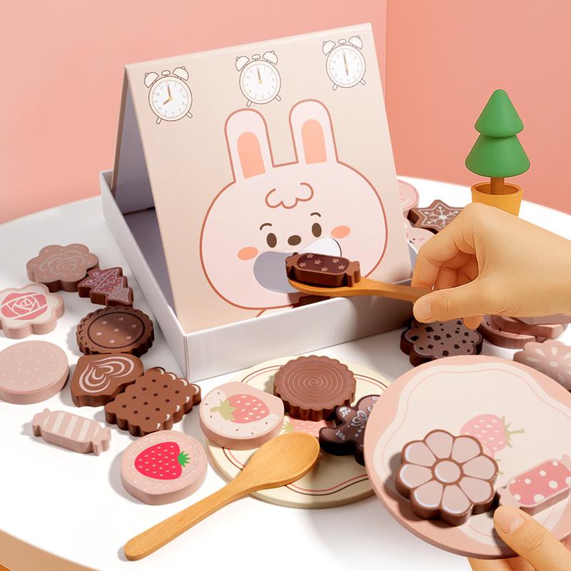 Cartoon Bunny Bear Delicious Biscuits Feeding Game Exercise Fine Movements Hand-eye Coordination Early Education Educational Toys