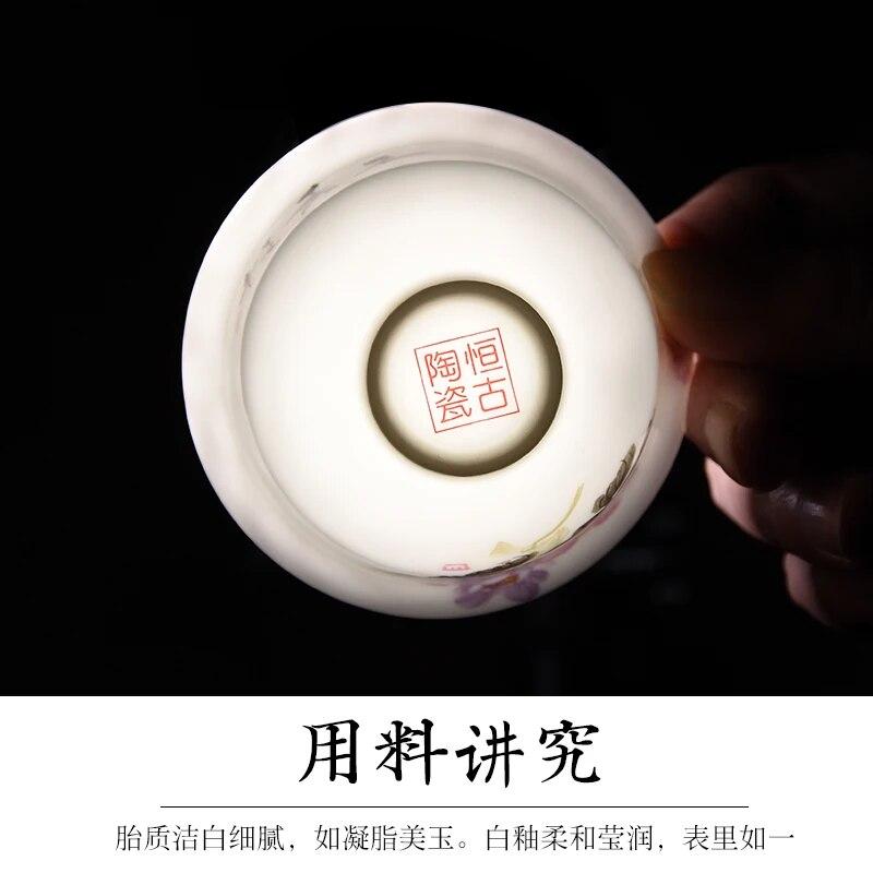 WHYOU Mini 80ml Tea Tureen Cup of Tea Business Gift Chinese Style High Quality Tableware Tea Set Kung Fu Accessories