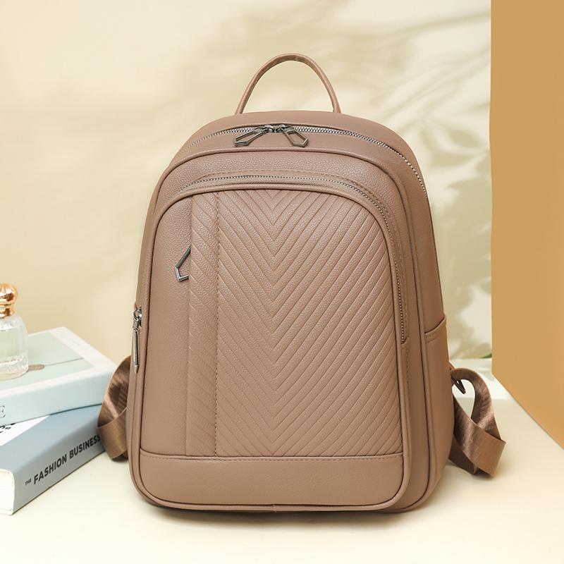 Stilvoller gesteppter Rucksack für Damen Modisches Design mit mehreren Taschen und verstellbaren Trägern