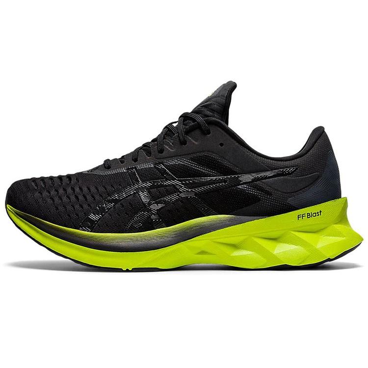 ASICS Novablast  Black Lime Zest  Men s 1011A681-003 EU 43.5