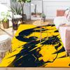 1Pc Dynamic Yellow Abstract Art Rug, Office Carpet Indoor Outdoor Doormat, Non-Slip, Comfortable, Living, Christmas Halloween, Xmas Gift N1251