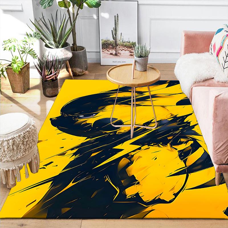 1Pc Dynamic Yellow Abstract Art Rug, Office Carpet Indoor Outdoor Doormat, Non-Slip, Comfortable, Living, Christmas Halloween, Xmas Gift N1251