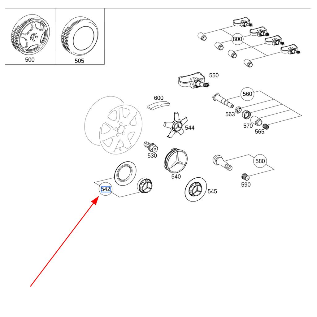 Dla Maybach Mercedes Benz Klasa S 2013-2020 W222 Środkowa Osłona Piasty Koła Oś Przednia i Tylna A2224002800 Części Markowe