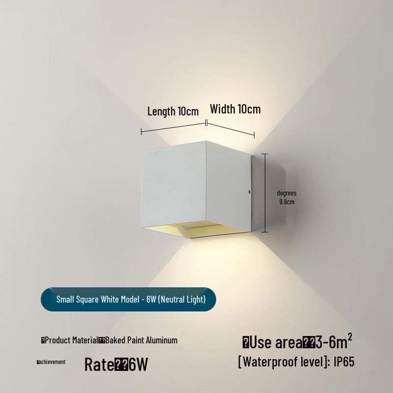 Waterproof LED Outdoor Double Head Wall Light, Super Bright for Villas, Courtyards, and Balconies.