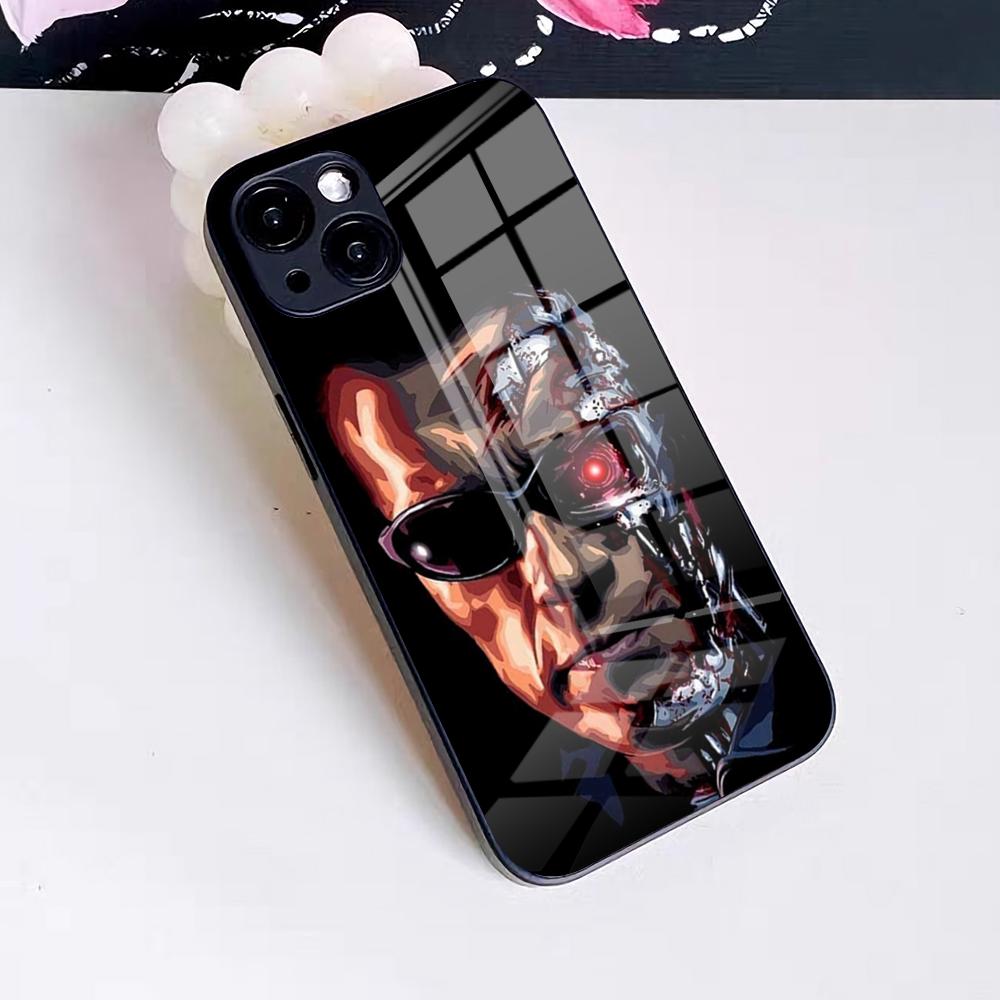FILM Arnold Schwarzenegger Terminator Phone Case For IPhone 17 Pro Max 16 15 14 Pro Max 13 11 X Xs Xr 8 7Plus Glass Cover