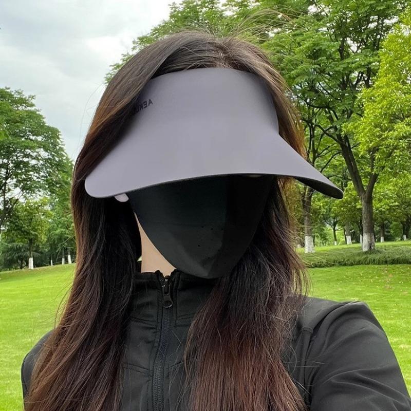Integrated Sun Protection Hat Female Non-sensory Sun Hat UV Protection Foldable Sports Empty Top Hat Outdoor Sun Hat Male