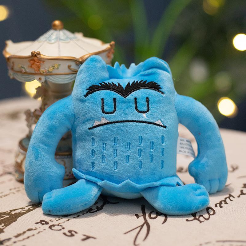 Emotional Little Monster Doll Plush Toy Flying Big Bat Comfort Rag Doll Funny Expression Soft Cuddly Stuffed Toy