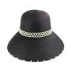 Hepburn style retro French pearl straw hat seaside vacation sun protection beach hat bucket hat big brim sun hat