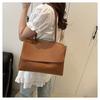 Faux Leather Tote Bag for Women Minimalist Magnetic Closure Shoulder Handbag
