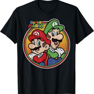 Nintendo Super Mario & Luigi Brothers Circle T-Shirt