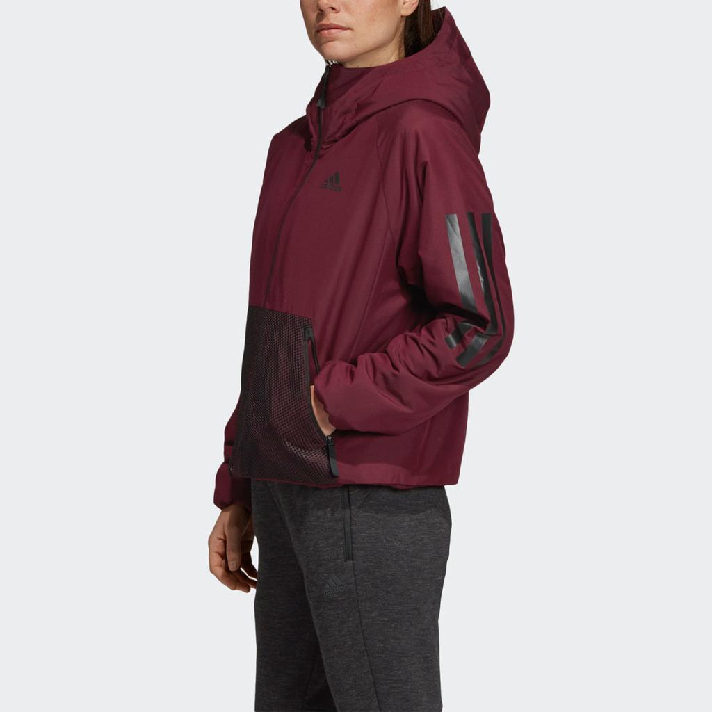 Adidas Outdoor Loose Fit Hooded Cotton Jacket Winter Women Jackets Dark-Purple DZ1516