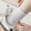 White Socks Women'S Summer Thin Hollow Breathable Mid-Leg Socks Sweet Lace Socks Boneless Cotton Pile Socks