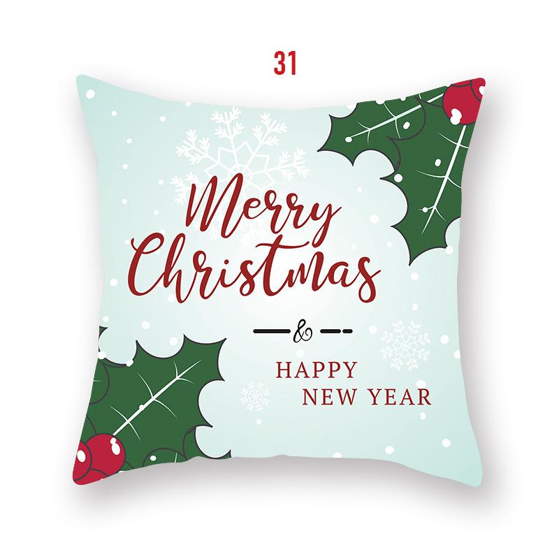 Santa Claus Car Pillowcase Home Elk Merry Christmas Cushion Cover New Year Decoration Natal Navidad Ornaments