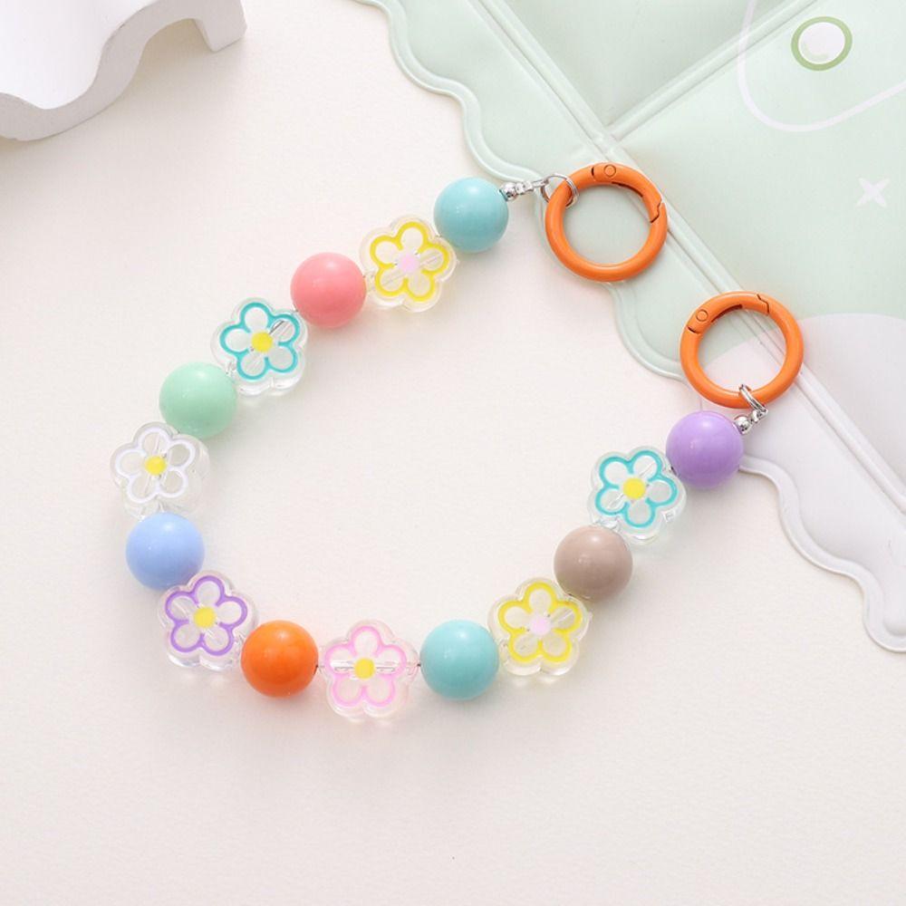

Tulip Mobile Phone Bead Chain Charm Mobile Phone Lanyard Bead Phone Strap Mobile Phone multicolor-flower