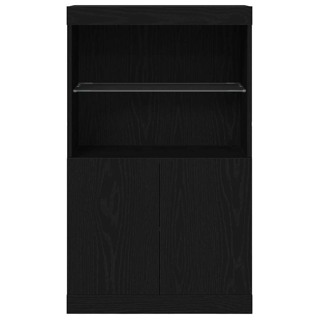 LED Sideboard Black 60 x 37 x 100 cm Particleboard