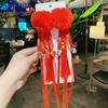 New Year Plush Ball Children Barrettes Duckbill Clips Chinese Hanfu Hair Clips Festival Hairpins