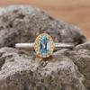 Inele cu Topaz, Tanzanit, Granat, Safir de Culoare Naturală S925 Argint Sterling Inel pentru Deget Arătător Cercei Bijuterii