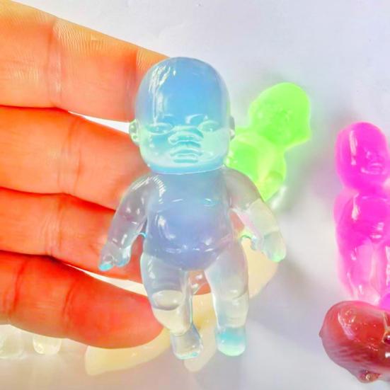 Przezroczysta zabawka dla niemowląt łagodząca stres, powoli podnosząca się, łagodząca lęk, mini zabawka do ściskania dla niemowląt, miękka, rozciągliwa, relaksująca, piłka antystresowa, zabawka Fidget